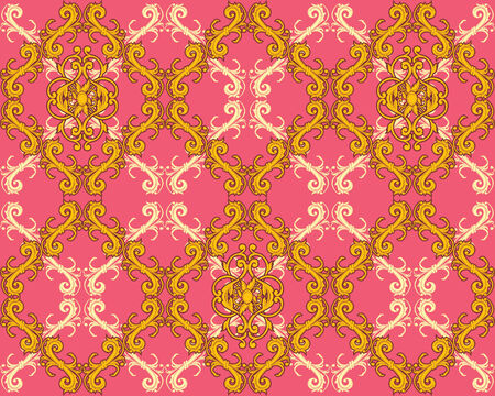 seamless bright retro wallpaperのイラスト素材