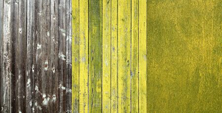 three pieces Rustic Wood Surface. wooden backgroundの写真素材