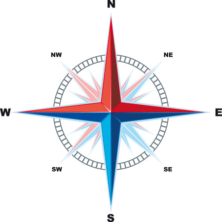 Classical Compass Windrose isolated on a white background is. Indicating the cardinalのイラスト素材