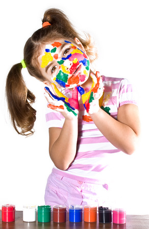 girl in paintの写真素材