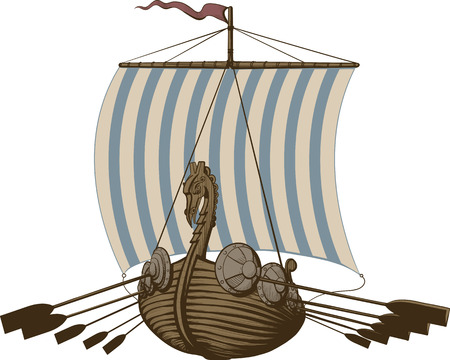 Battle Viking Shipのイラスト素材