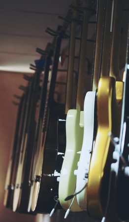 guitar standの写真素材