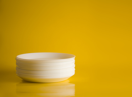 A few empty platesの写真素材