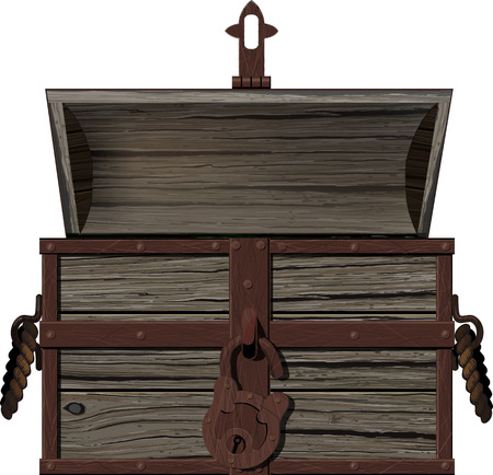 old empty open chestのイラスト素材