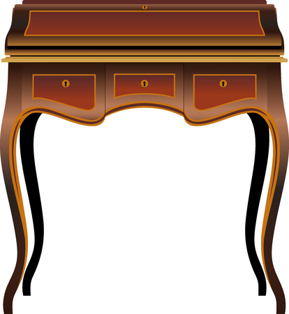 Antique furniture Secretaireのイラスト素材