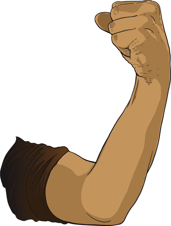 Gesture raised fistのイラスト素材