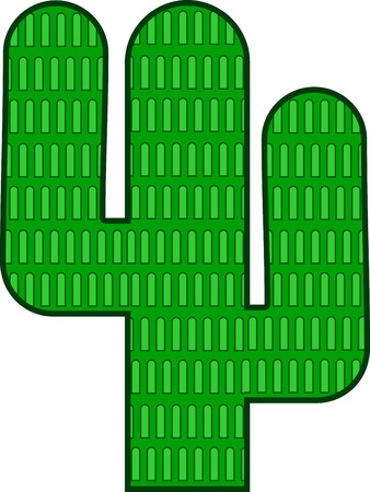 simple candelabra cactusのイラスト素材