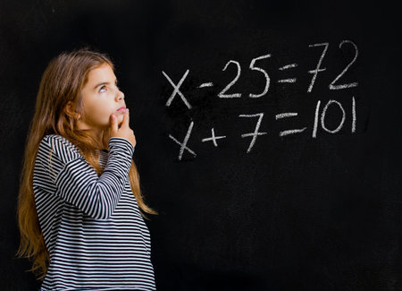 girl school boardの写真素材