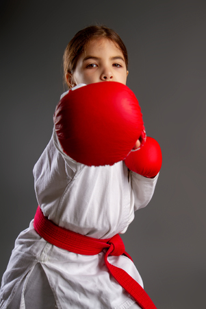 Karate kid strikesの写真素材