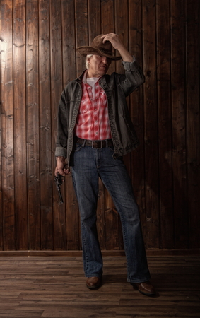 middle aged cowboyの写真素材