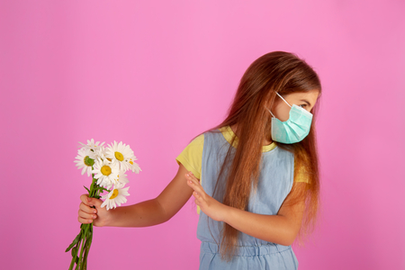 allergy flower maskの写真素材