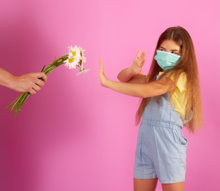 allergy flower maskの写真素材