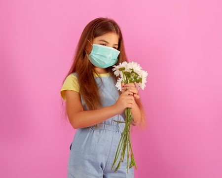 allergy flower maskの写真素材