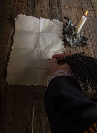 hand write scrollの写真素材