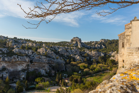 The view of Baux de Provence in the Provenceの写真素材