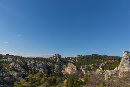 The view of Baux de Provence in the Provenceの写真素材