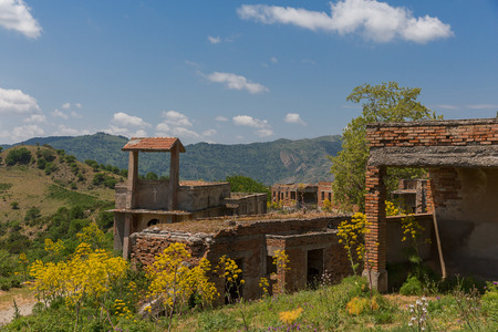 A deserted village in Sicilyの写真素材