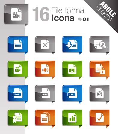 Angle Stickers - File format iconsのイラスト素材