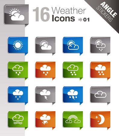 Angle Stickers - Weather iconsのイラスト素材