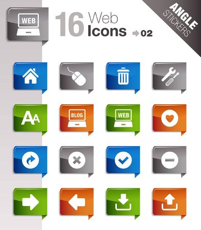 Angle Stickers - Website and Internet Iconsのイラスト素材