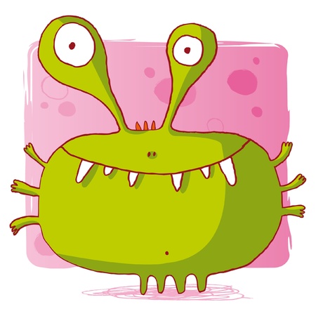 funny bacteria / funny monster / funny computer virusのイラスト素材