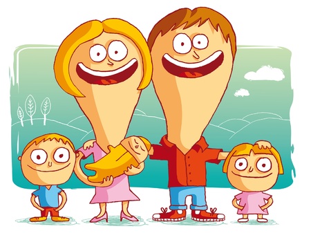 happy familyのイラスト素材