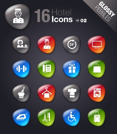 Glossy Pebbles - Hotel iconsのイラスト素材