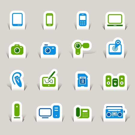 Paper Cut - Media Iconsのイラスト素材
