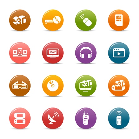 Colored Dots - - Media Iconsのイラスト素材