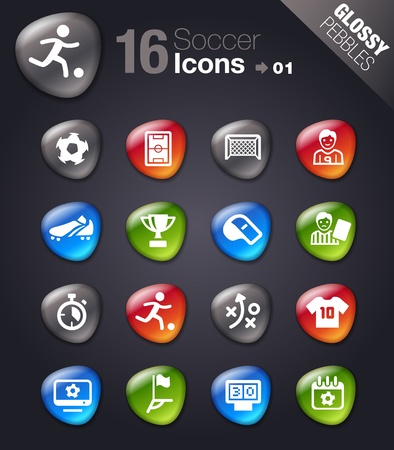 Glossy Pebbles - Soccer Iconsのイラスト素材