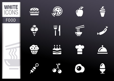 White - Food Iconsのイラスト素材