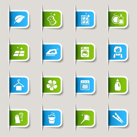 Label - Cleaning Iconsのイラスト素材