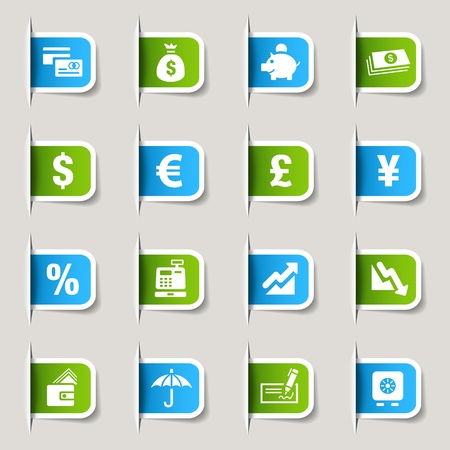 Label - Finance iconsのイラスト素材