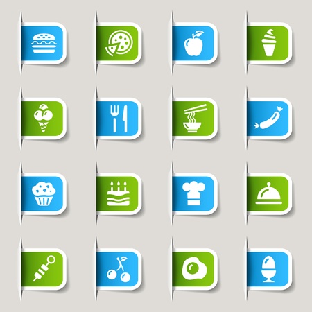 Label - Food Iconsのイラスト素材