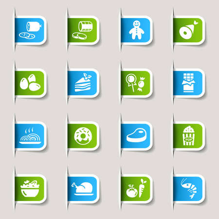 Label - Food Iconsのイラスト素材