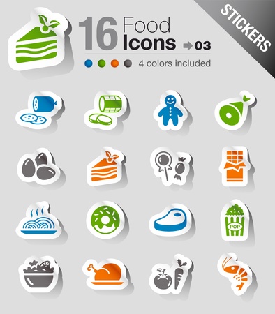 Stickers - Food Iconsのイラスト素材