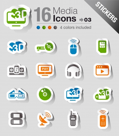 Stickers - Media Iconsのイラスト素材