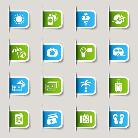 Label - Vacation iconsのイラスト素材