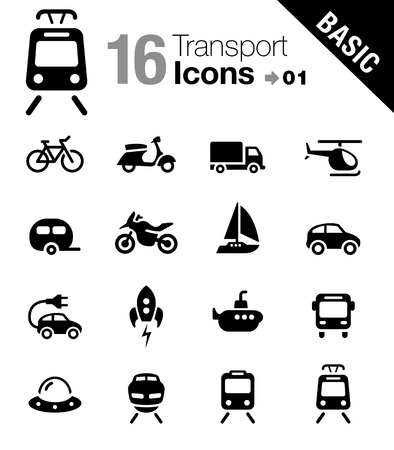 Basic - Transportation iconsのイラスト素材