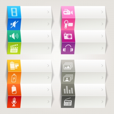 Rainbow - Media icons   Navigation templateのイラスト素材