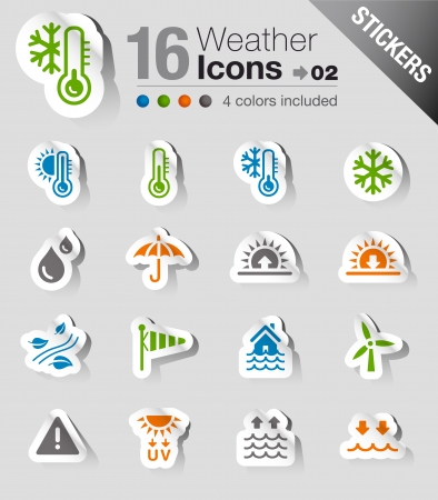 Stickers - Weather Iconsのイラスト素材