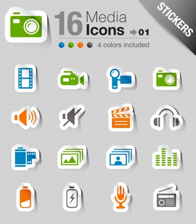 Stickers - Media Iconsのイラスト素材