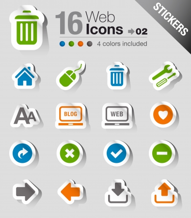Stickers - Website and Internet Iconsのイラスト素材