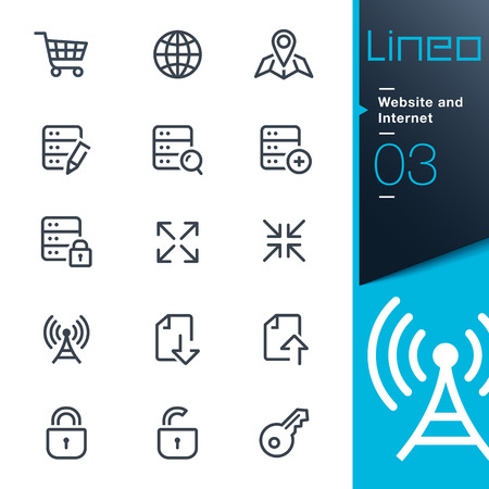 Lineo - Website and Internet outline iconsのイラスト素材