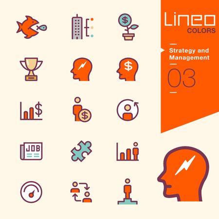 Lineo Colors - Strategy and Management iconsのイラスト素材