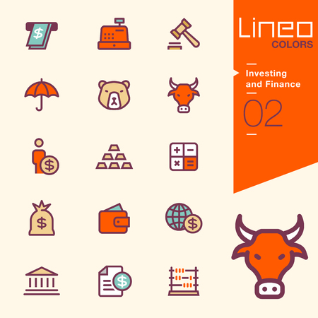 Lineo Colors - Investing and Finance iconsのイラスト素材