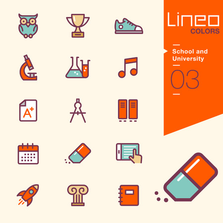 Lineo Colors - School and University iconsのイラスト素材