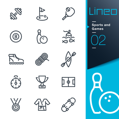 Lineo - Sports and Games line iconsのイラスト素材