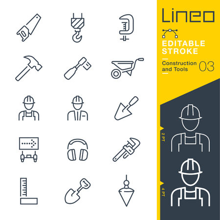 Lineo Editable Stroke - Construction and Tools line icon Vector Icons - Adjust stroke weight - Change to any colorのイラスト素材