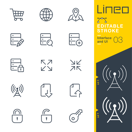 Lineo Editable Stroke - Interface and UI line icon Vector Icons - Adjust stroke weight - Change to any colorのイラスト素材